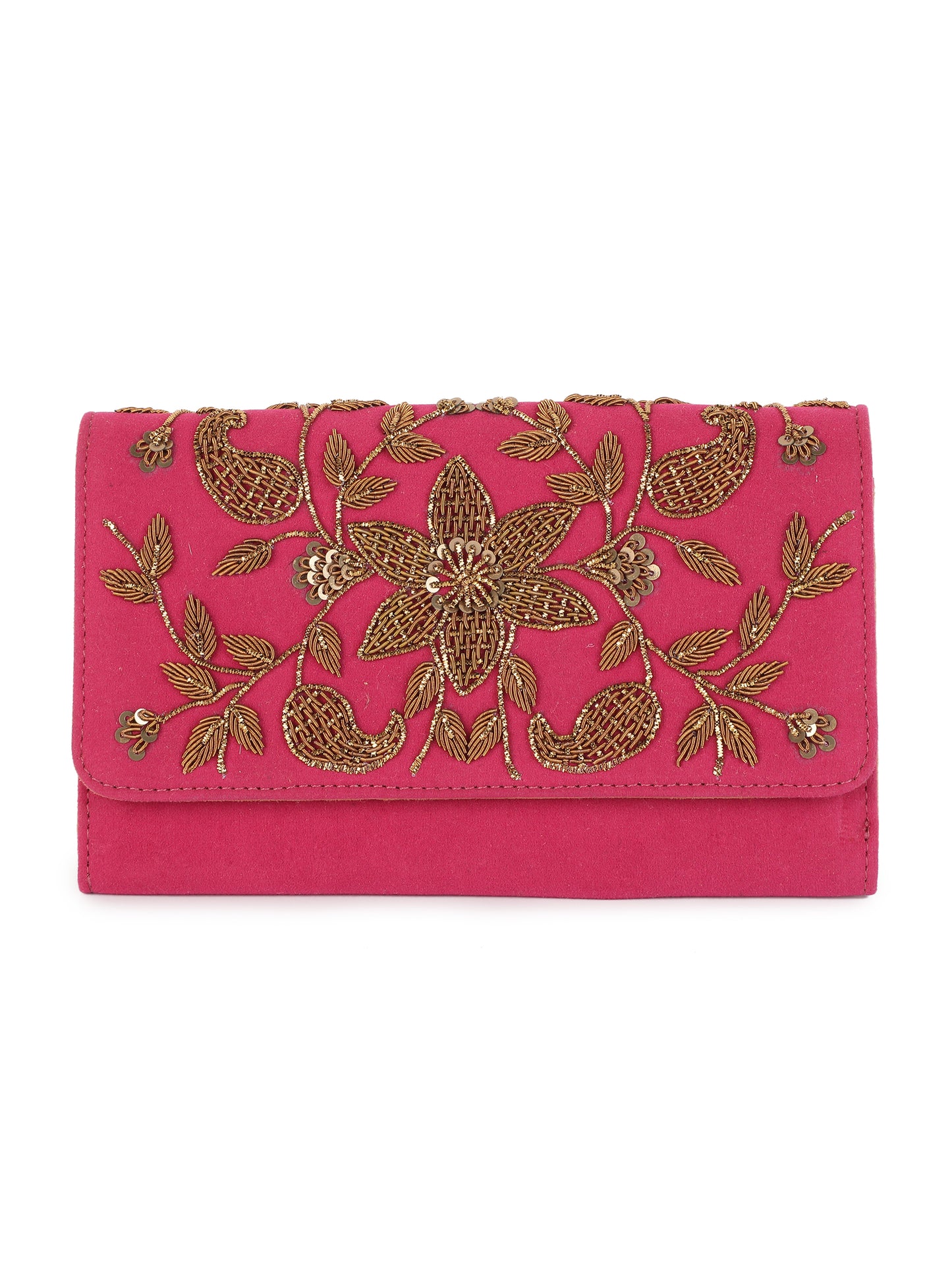 Designer Pink Clutch & Jutie Set