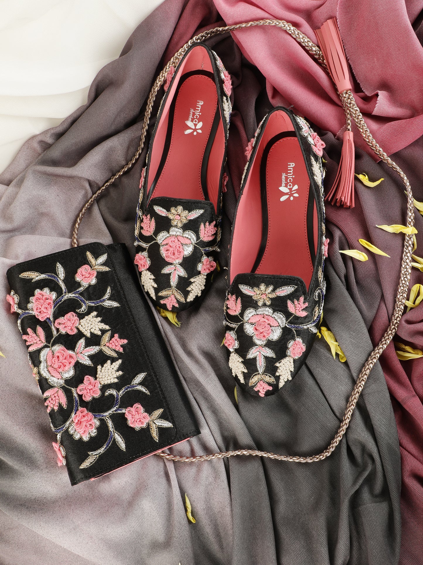 Stylish Embroidery Clutch & Jutie