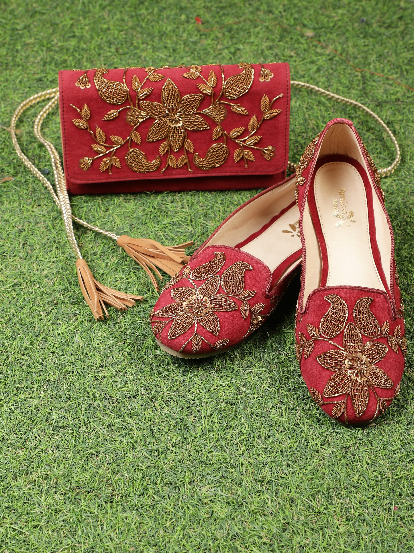 Amica Slexia Light Red Clutch & Jutie Set