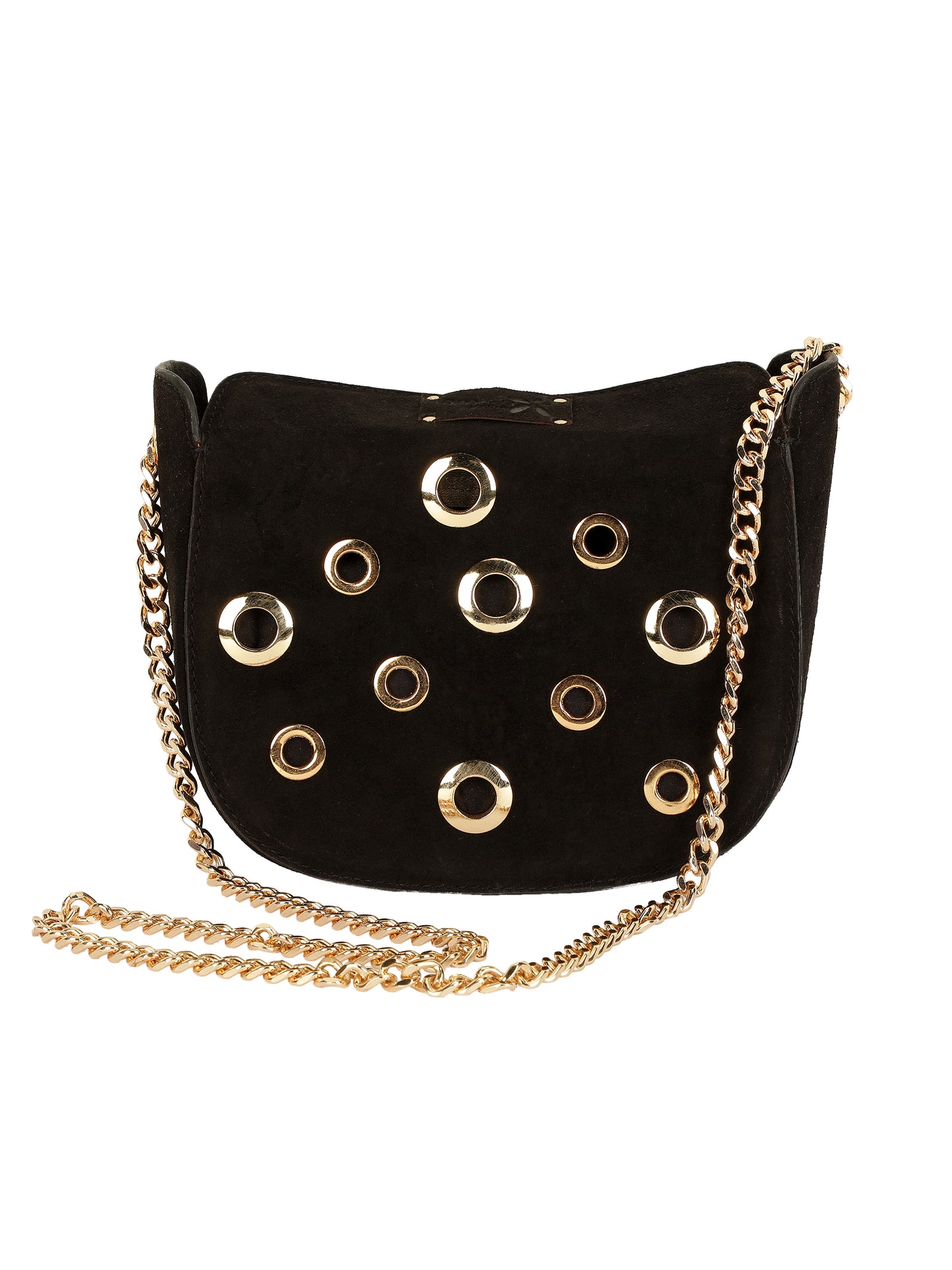 Black Eyelet Sling Bag