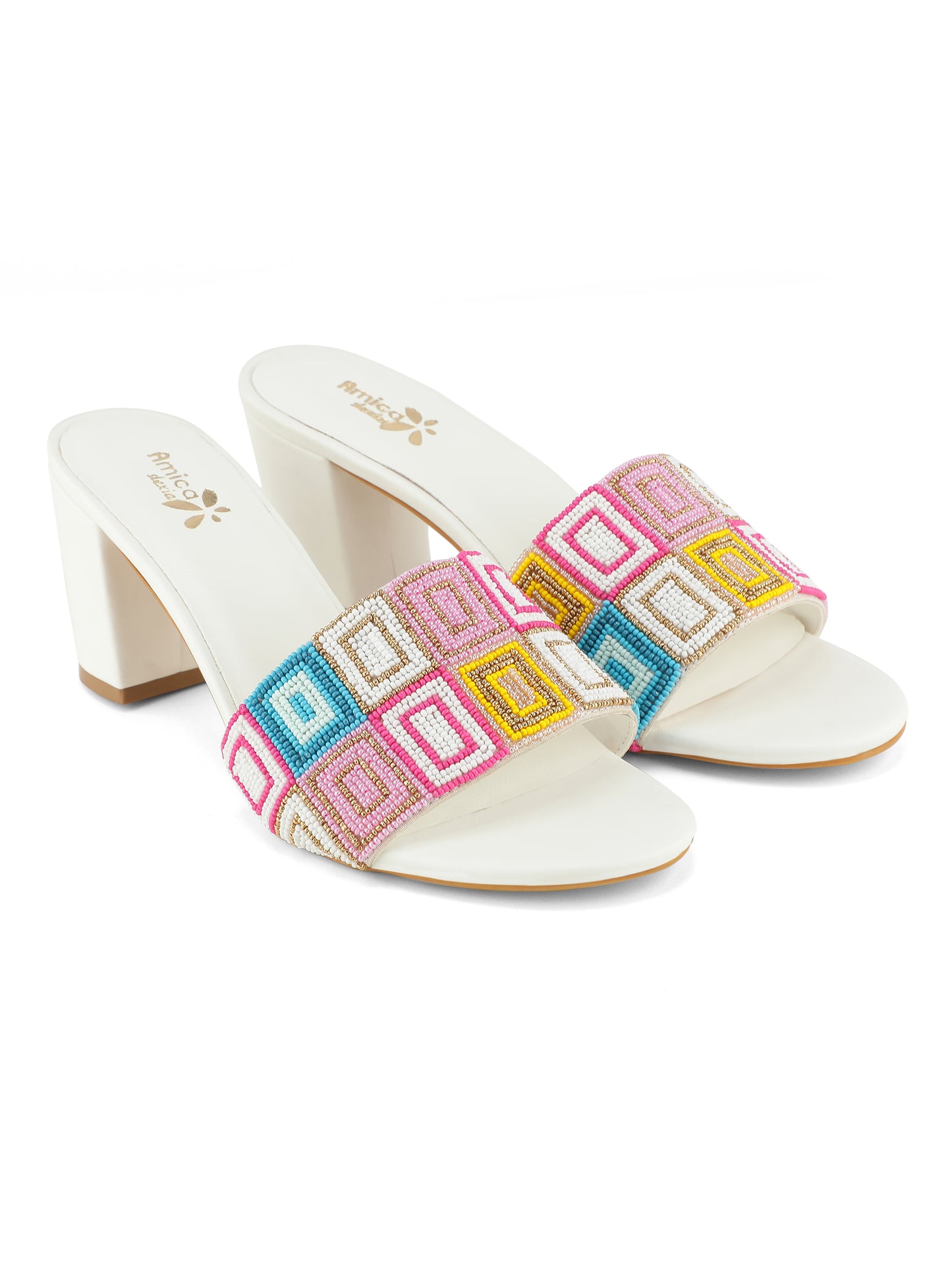 Multi Color jaipuri Design Heels