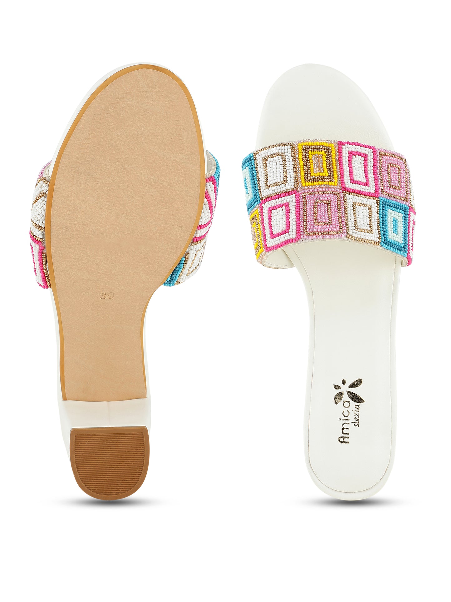 Multi Color jaipuri Design Heels