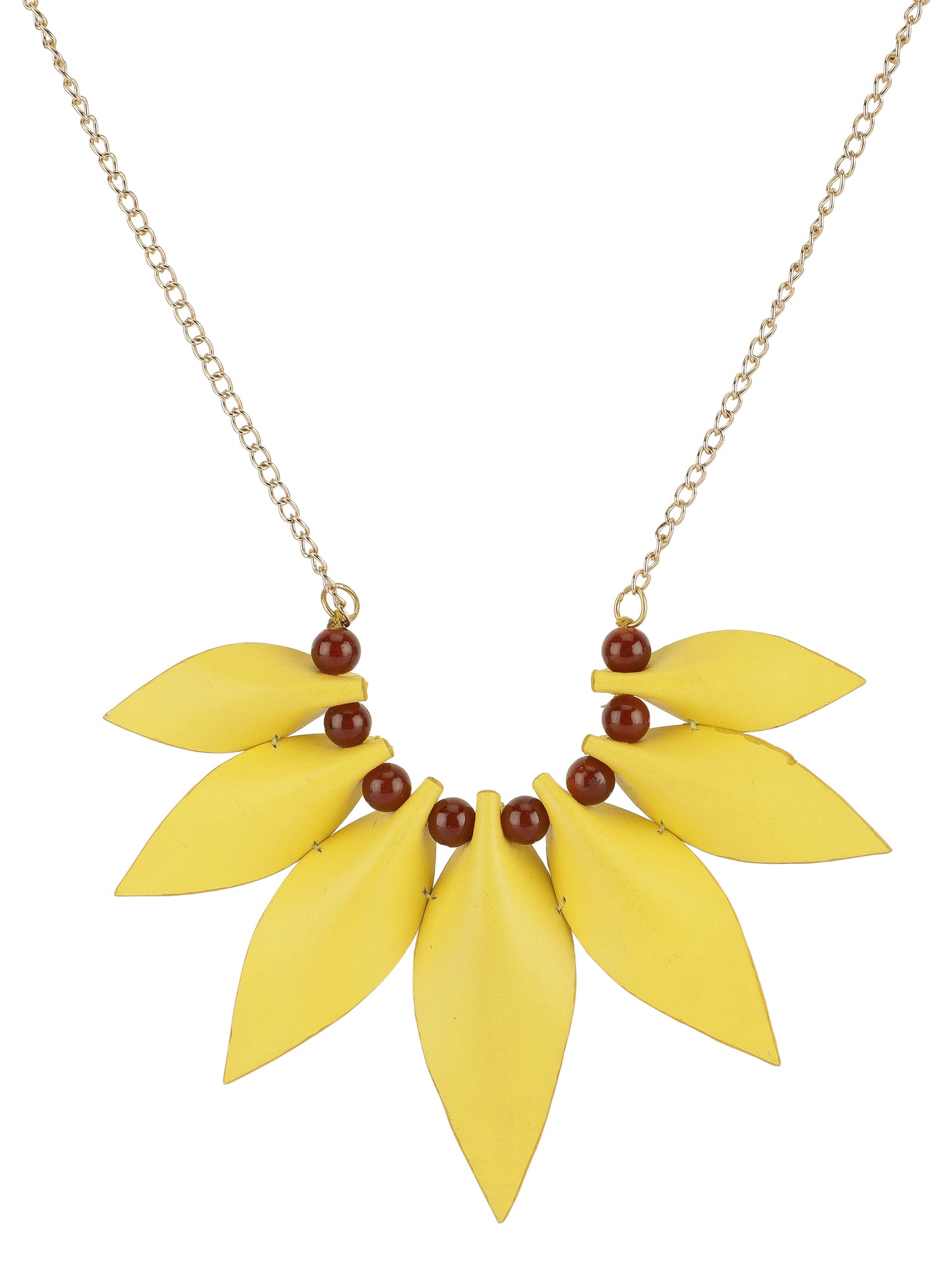 Yellow Mandala Design Necklace