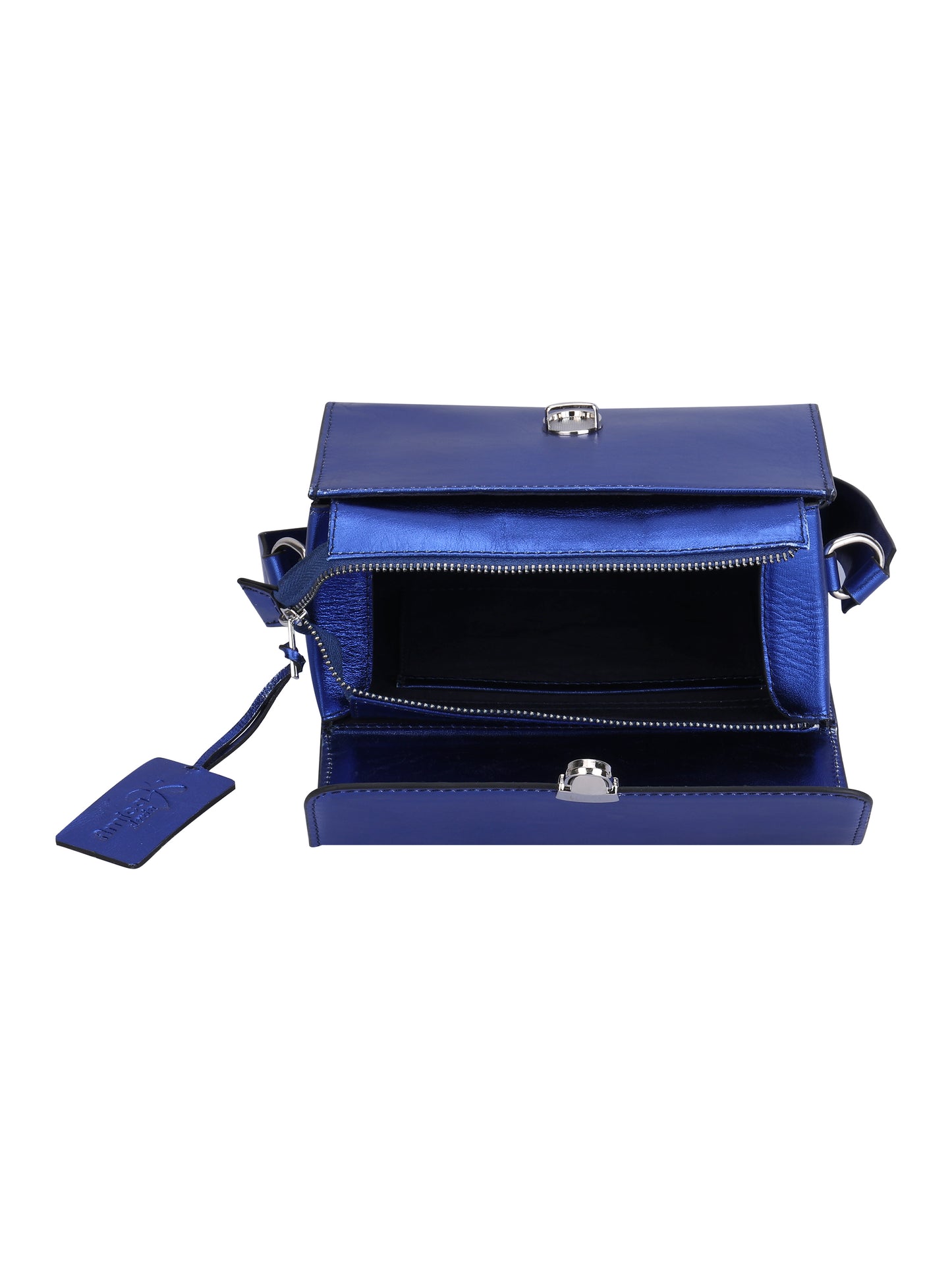 Women’s Metallic Blue Crossbody Sling Bag