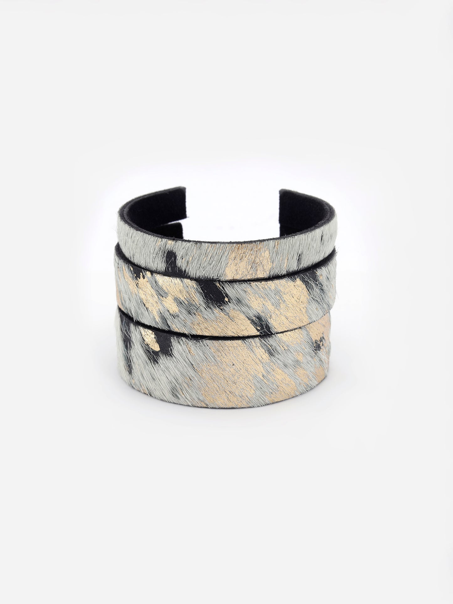 White 'n' Gold Bangle Set