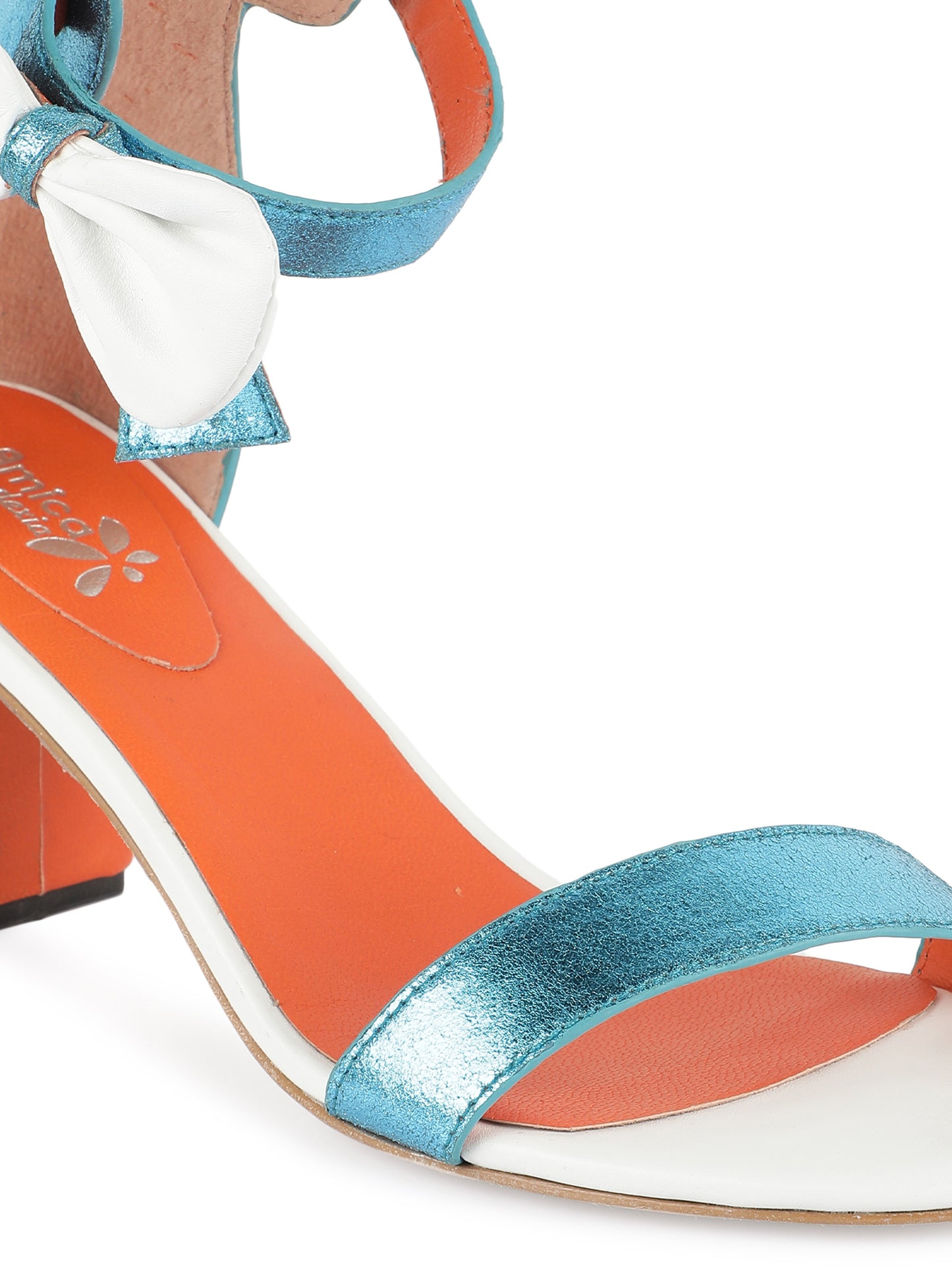 Nova Blue With Orange 3-inches Heels