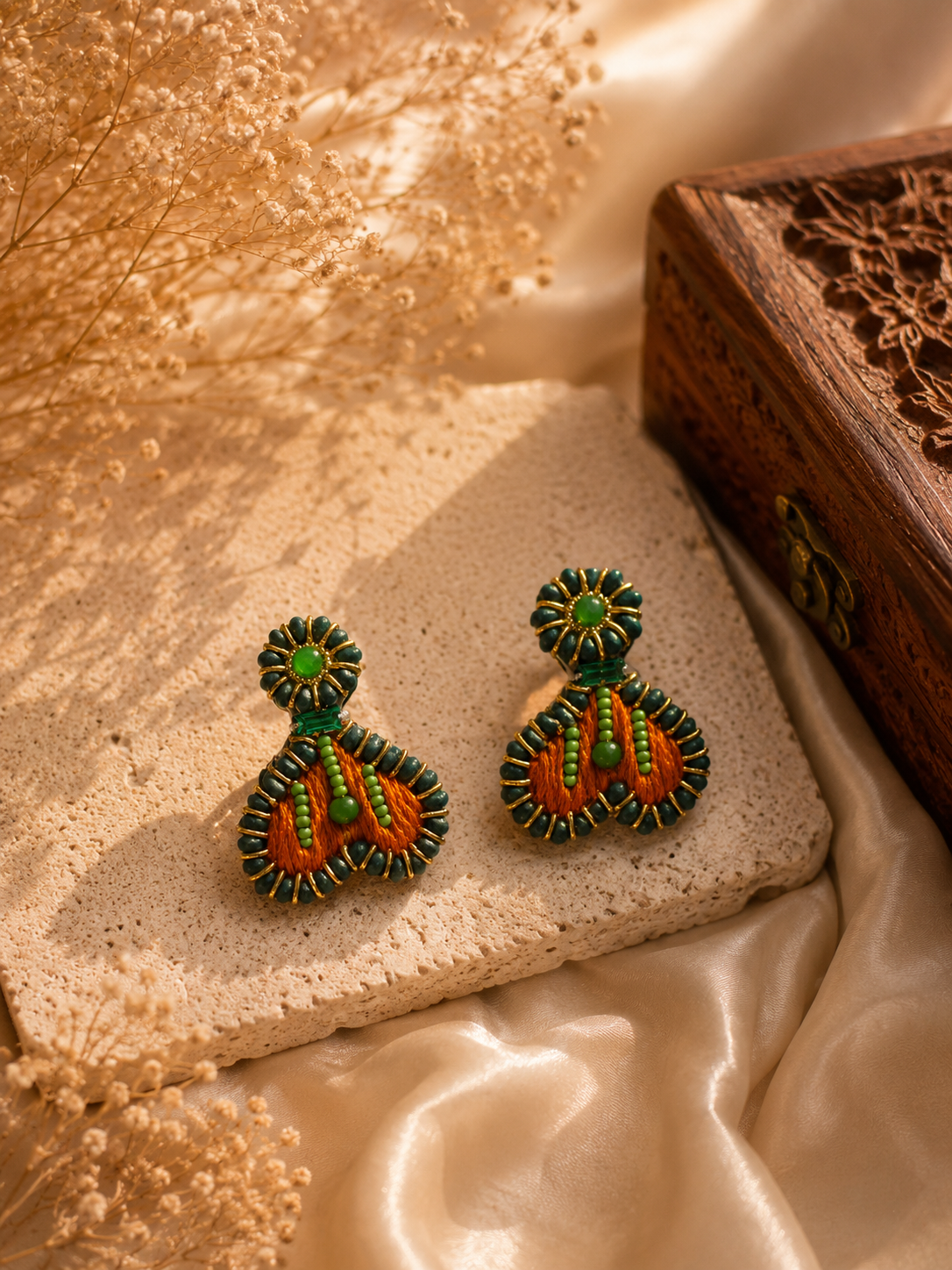 Amicaslexia Handmade Boho Beaded Statement Earrings