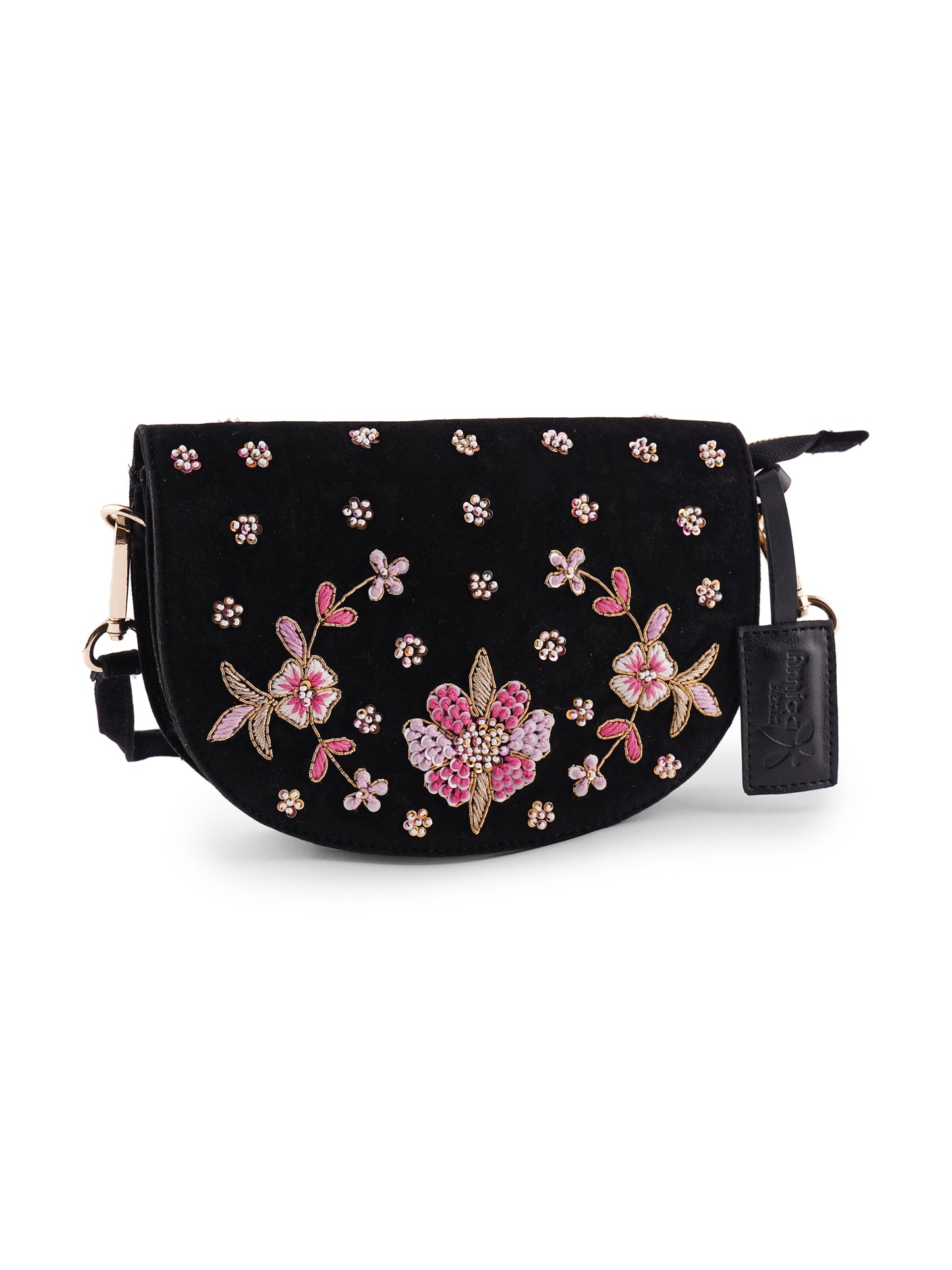 Black Women Sling Bag Handcrafted Stylish Printed Sling bag for Women, Girls Travel Crossbody Bags