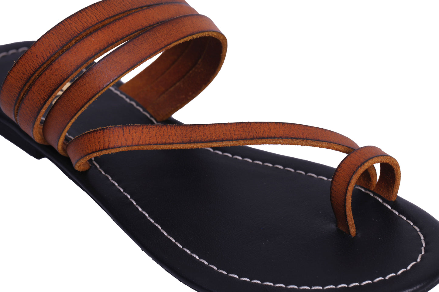 Leather brown sandal