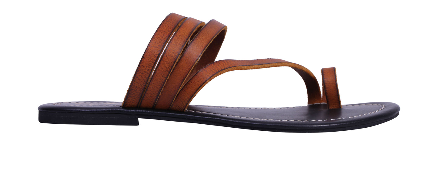 Leather brown sandal