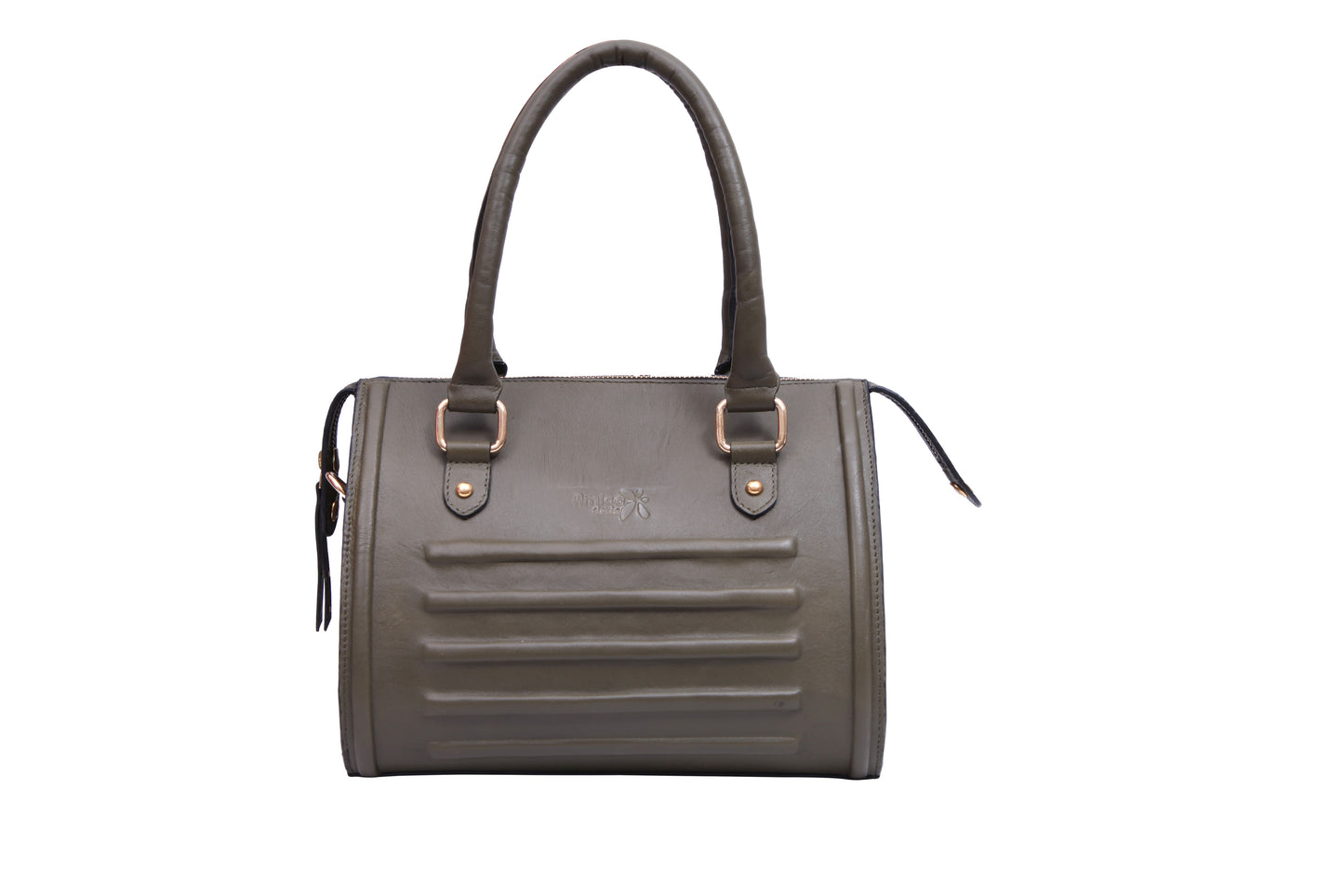Olive leather look bag