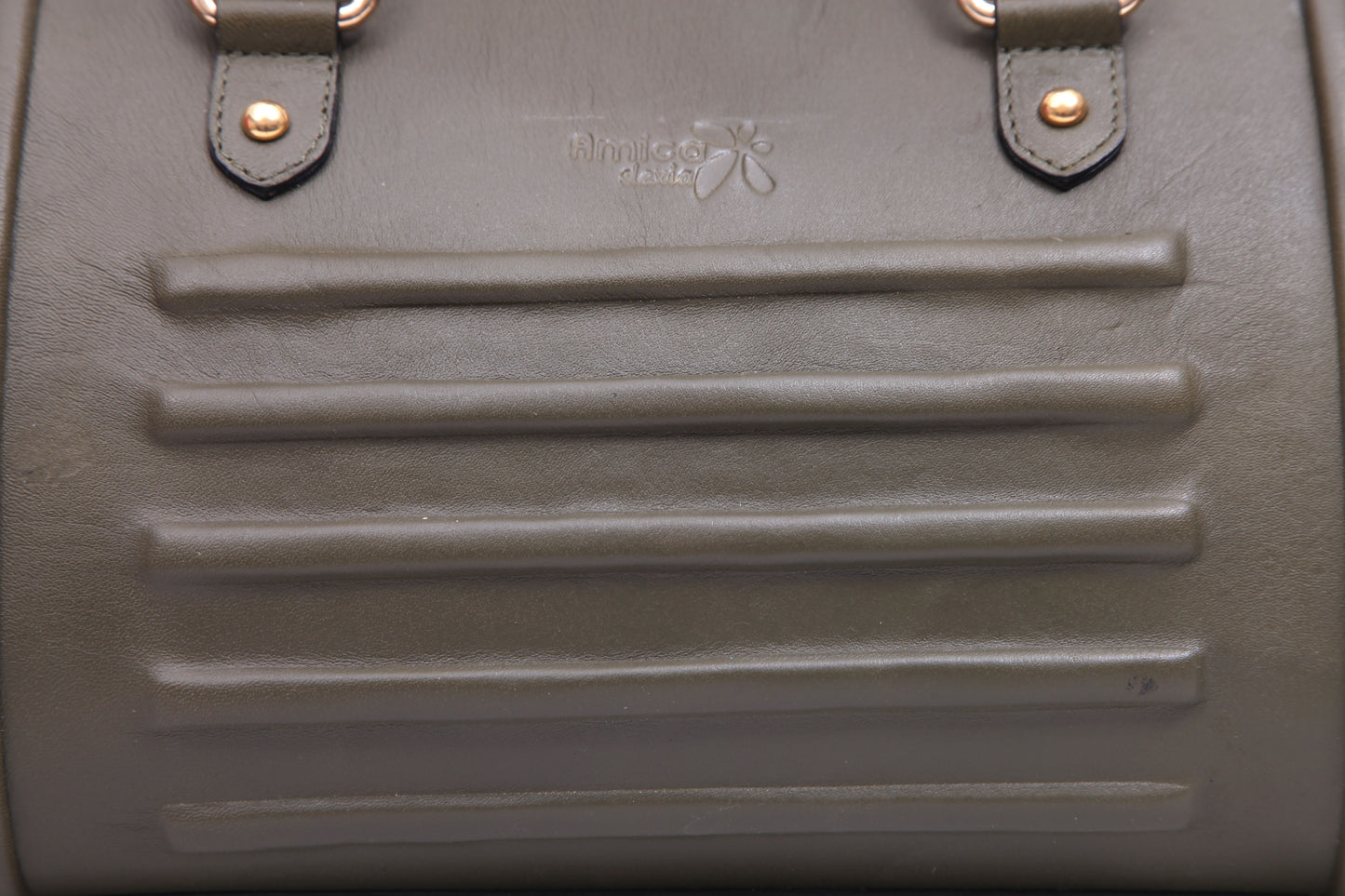 Olive leather look bag