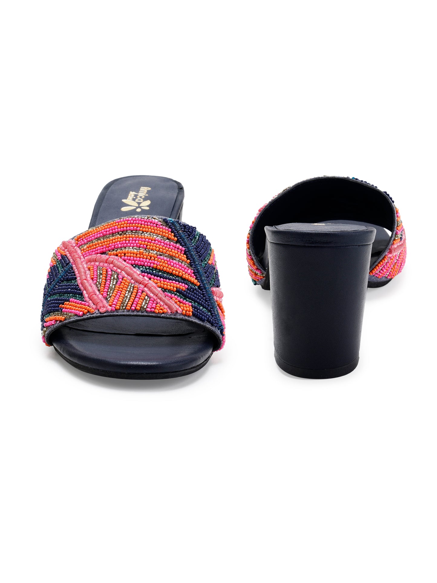 Blue Flora Designer Handbag & Heels Party Set