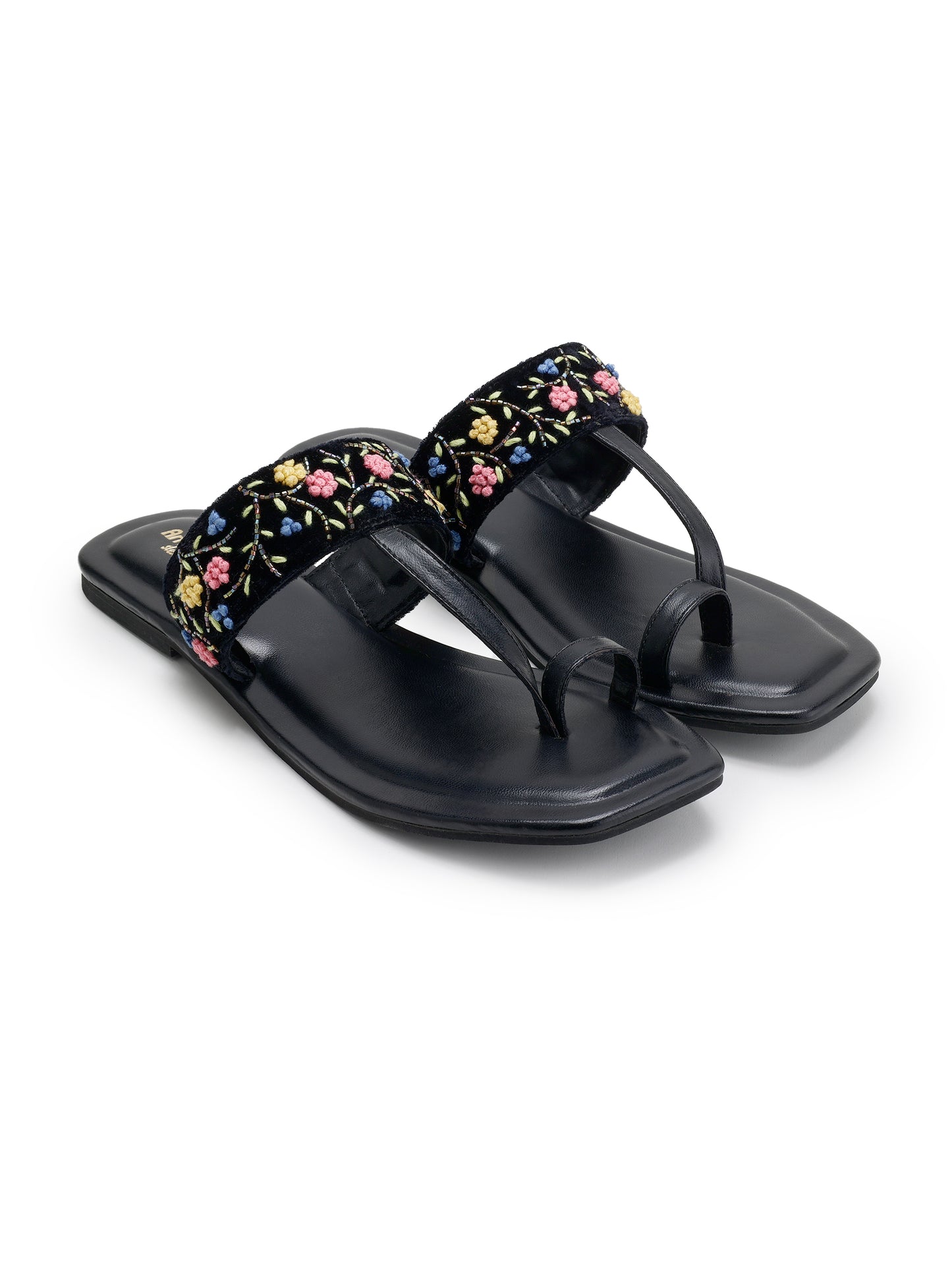 Black Leather Flats Combo