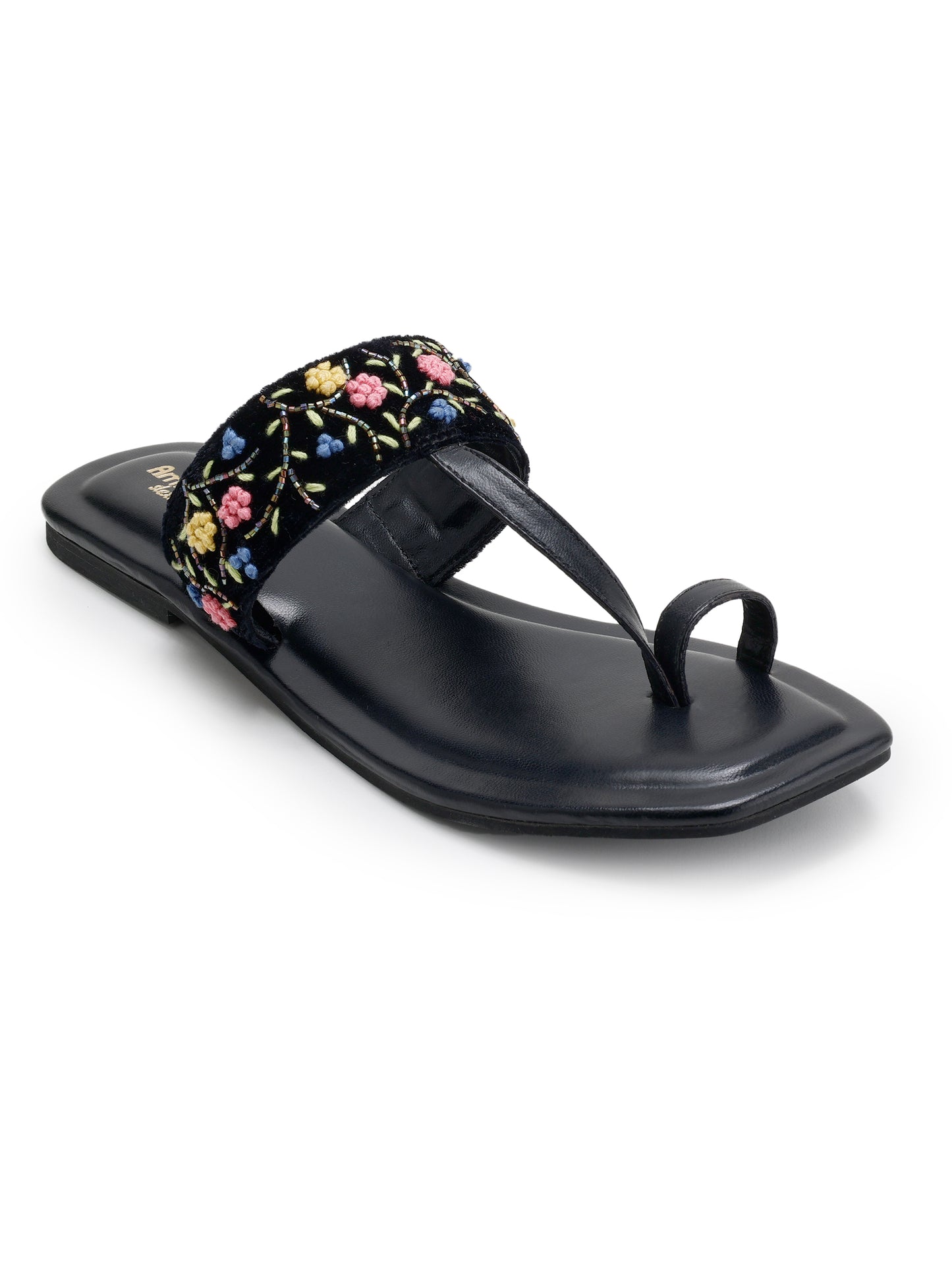 Black Leather Flats Combo