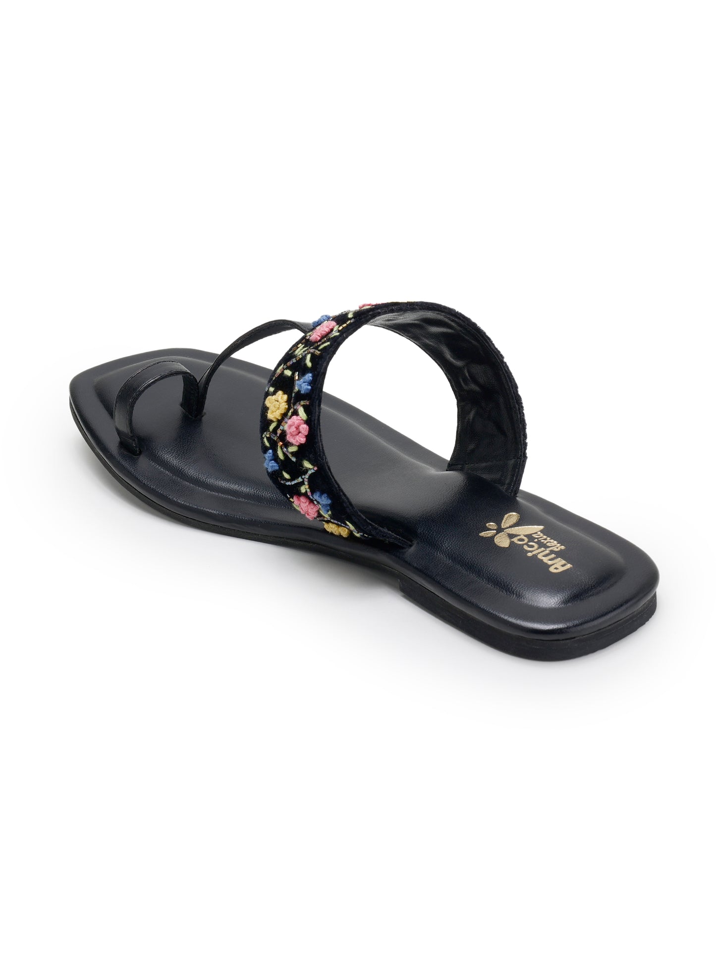 Black Leather Flats Combo