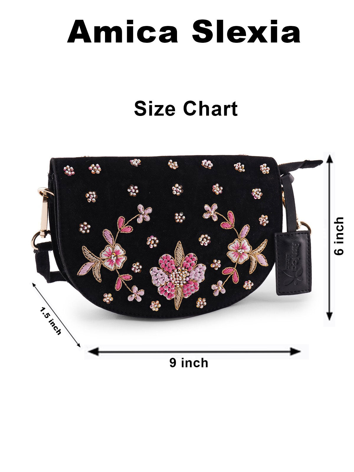 Black Women Sling Bag Handcrafted Stylish Printed Sling bag for Women, Girls Travel Crossbody Bags