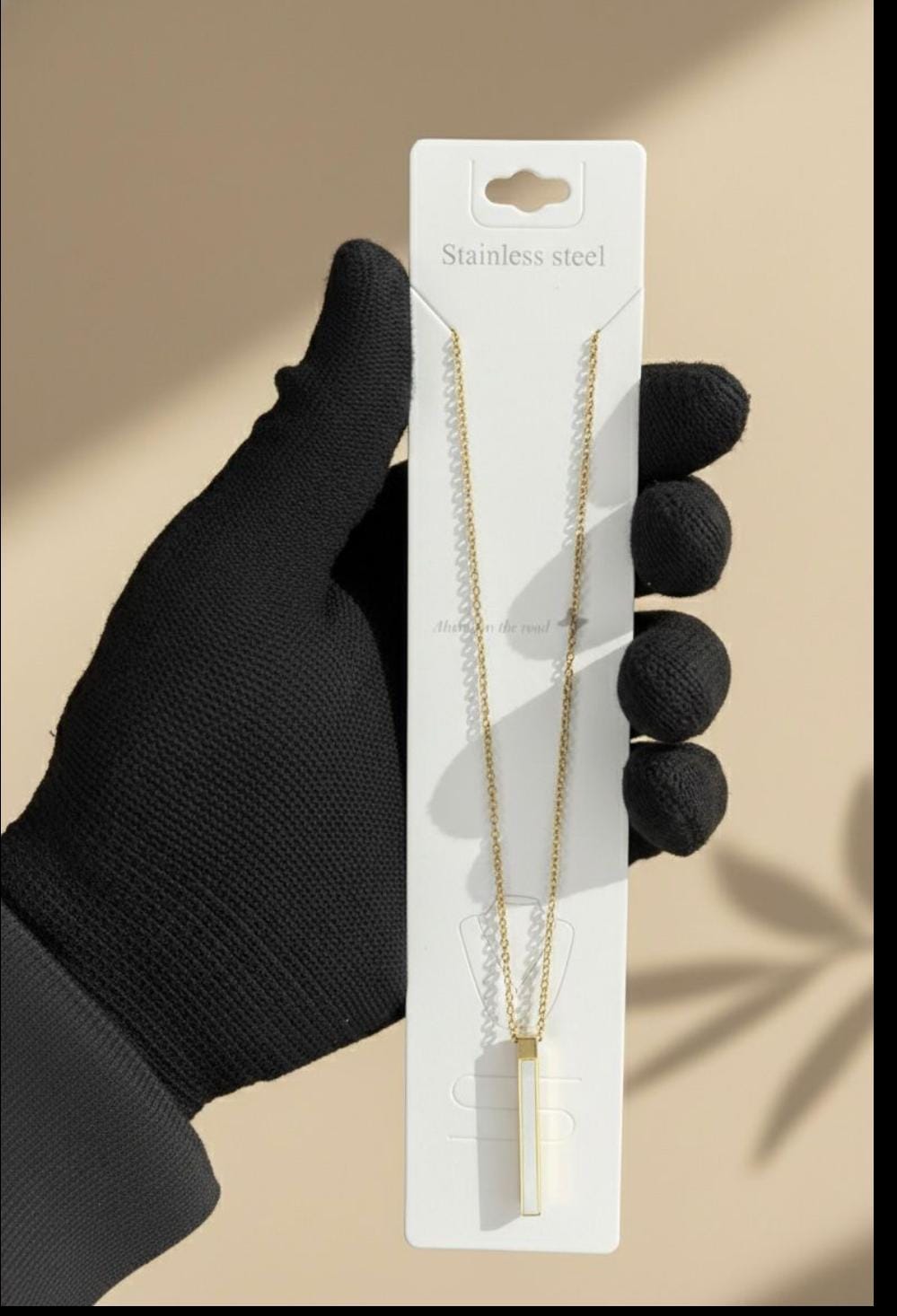Dazelio Gold Plated Minimal Bar Pendant Necklace for Women