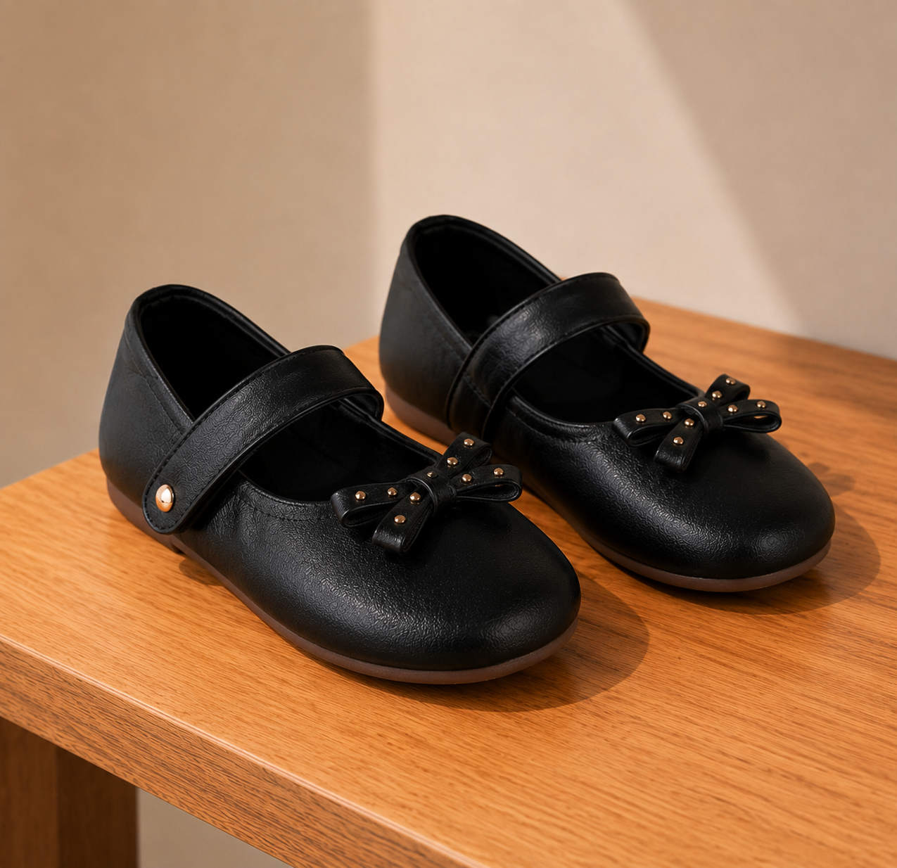 Amicaslexia Kids Black Bow Ballerinas