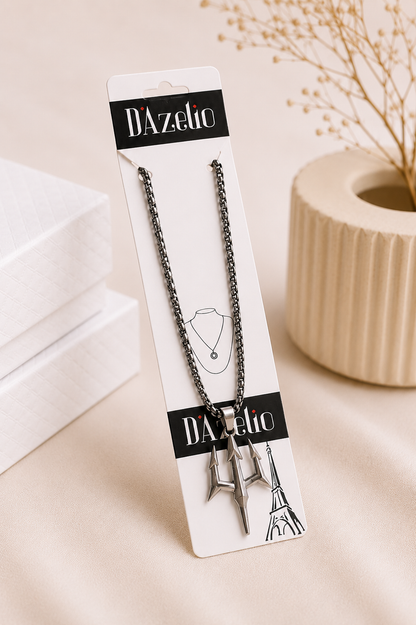 Dazelio Trident Stainless Steel Pendant Necklace for Men