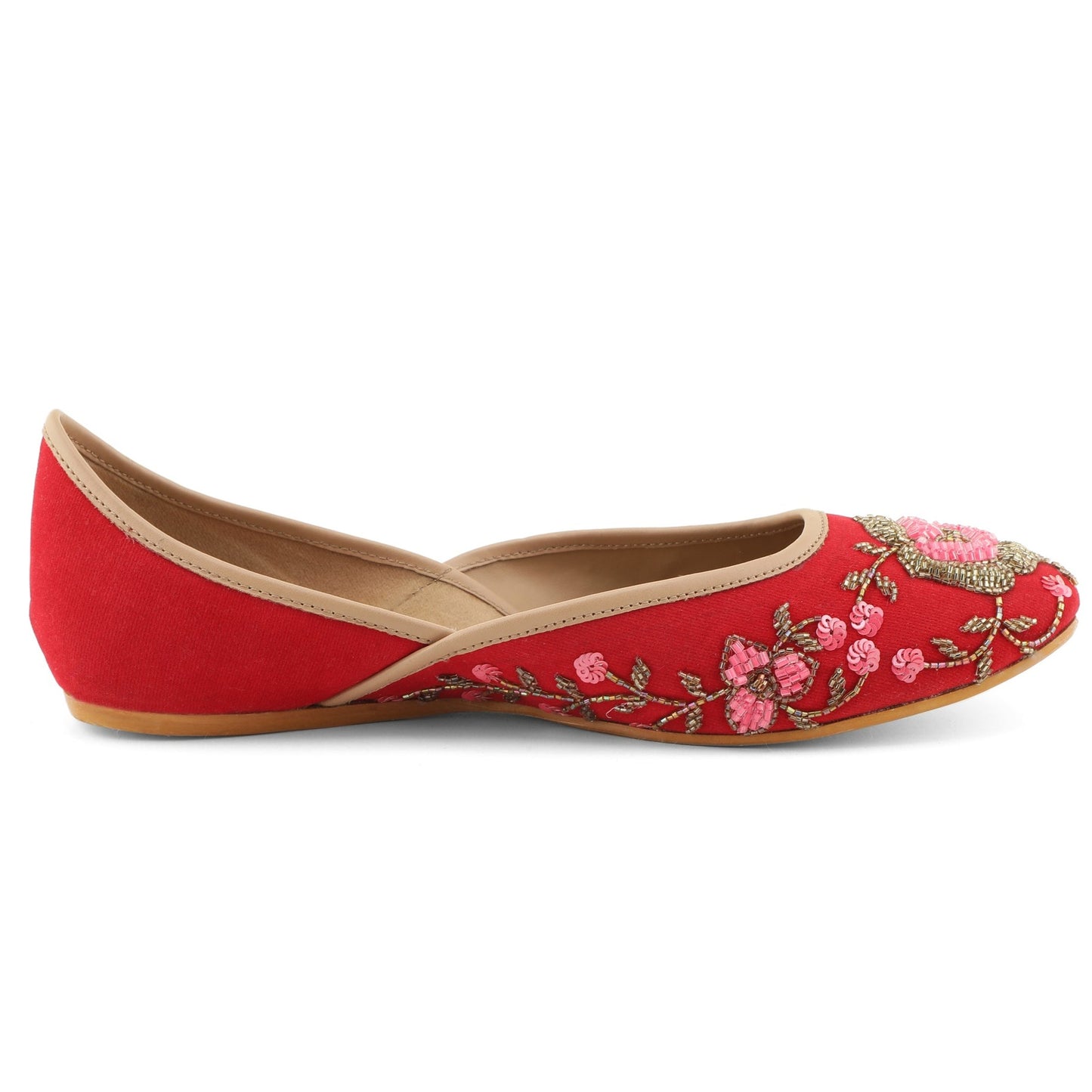 Red Embroidered Jutie