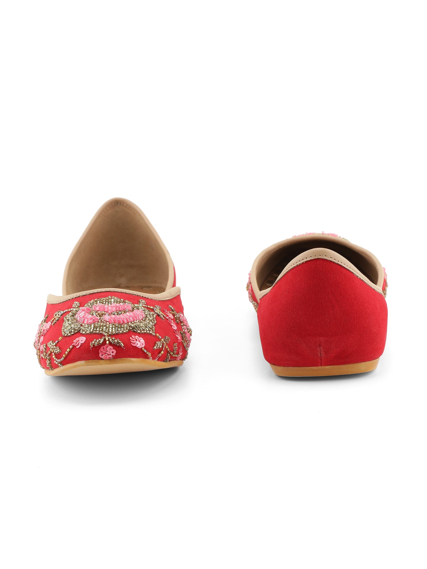 Red Embroidered Jutie