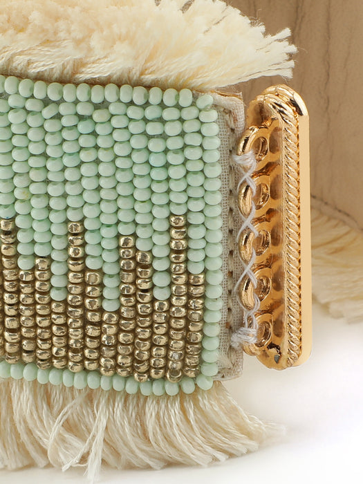 Green embroidery bracelet