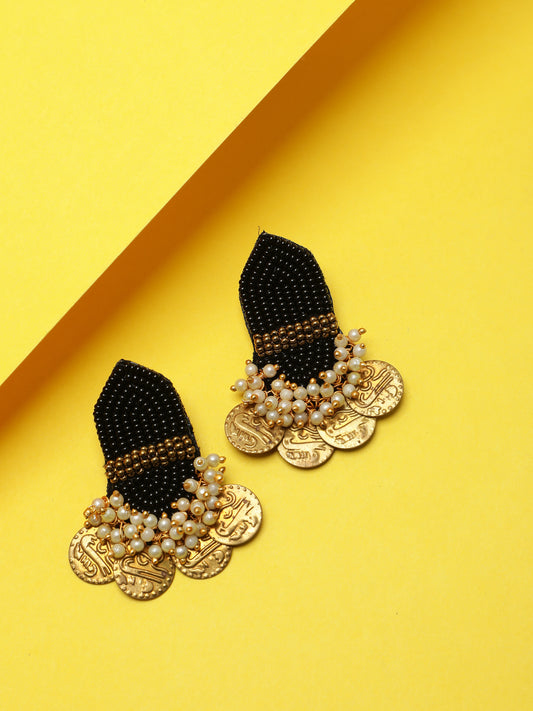 Black 'n' Golden Jhodpuri Jhumka