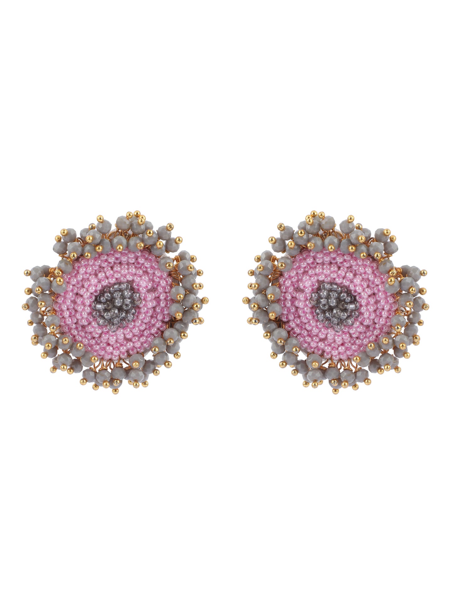 Pink Aura Design Earring