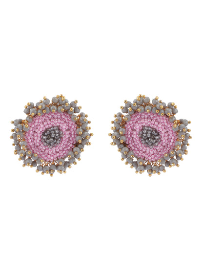 Pink Aura Design Earring