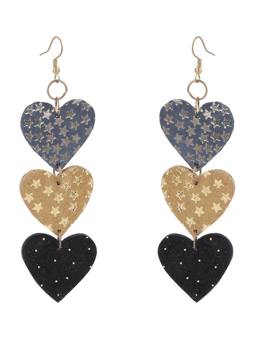 Tri-Color heart Shaped Earring for your love