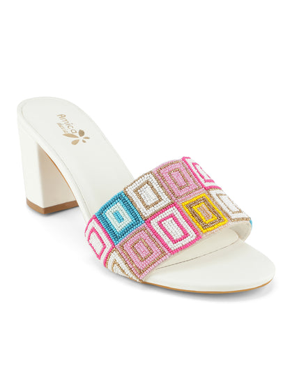 Multi Color jaipuri Design Heels