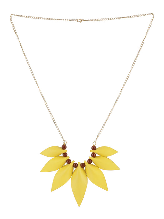 Yellow Mandala Design Necklace