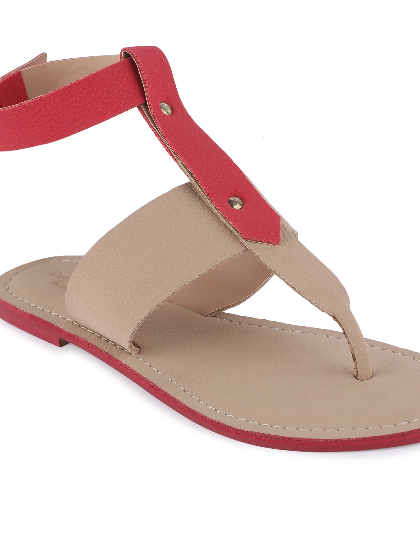 Red Colombian Design Flats