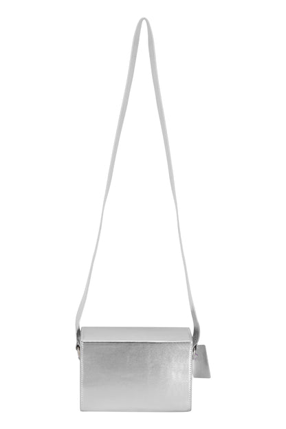 Women’s Metallic Silver Crossbody Sling Bag