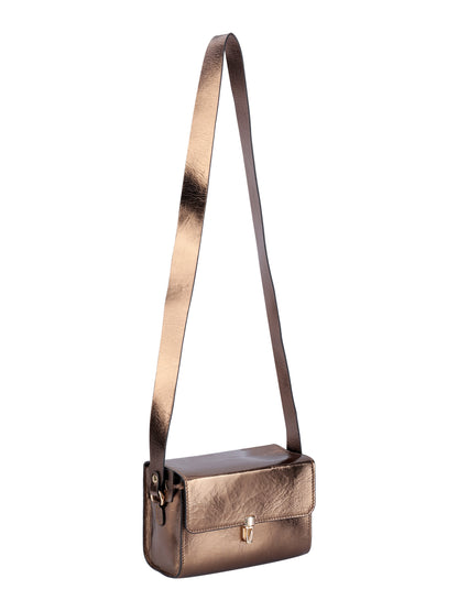 Amica Slexia Women’s Golden Metallic Sling Bag