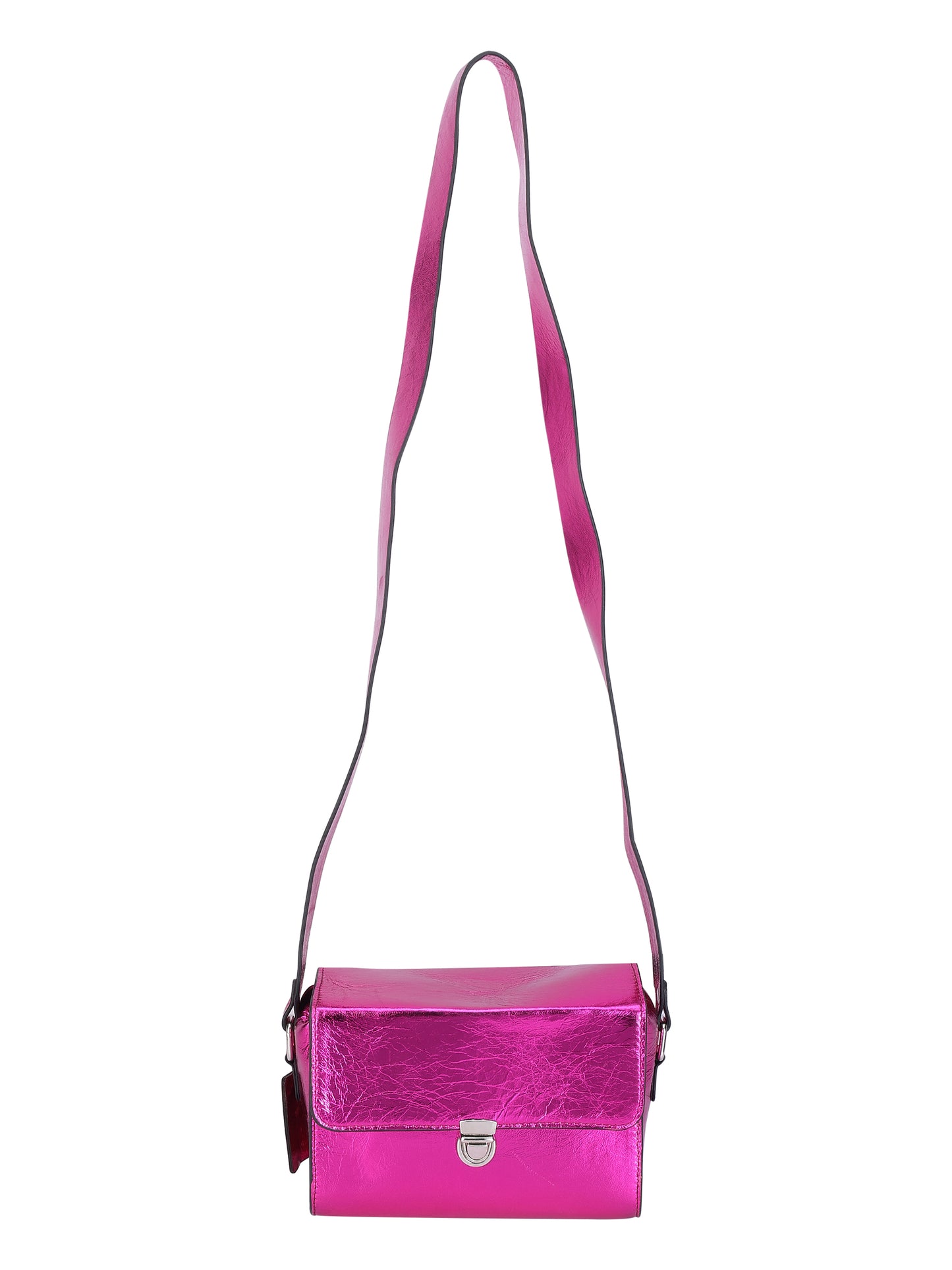 Women’s Metallic Pink Crossbody Sling Bag