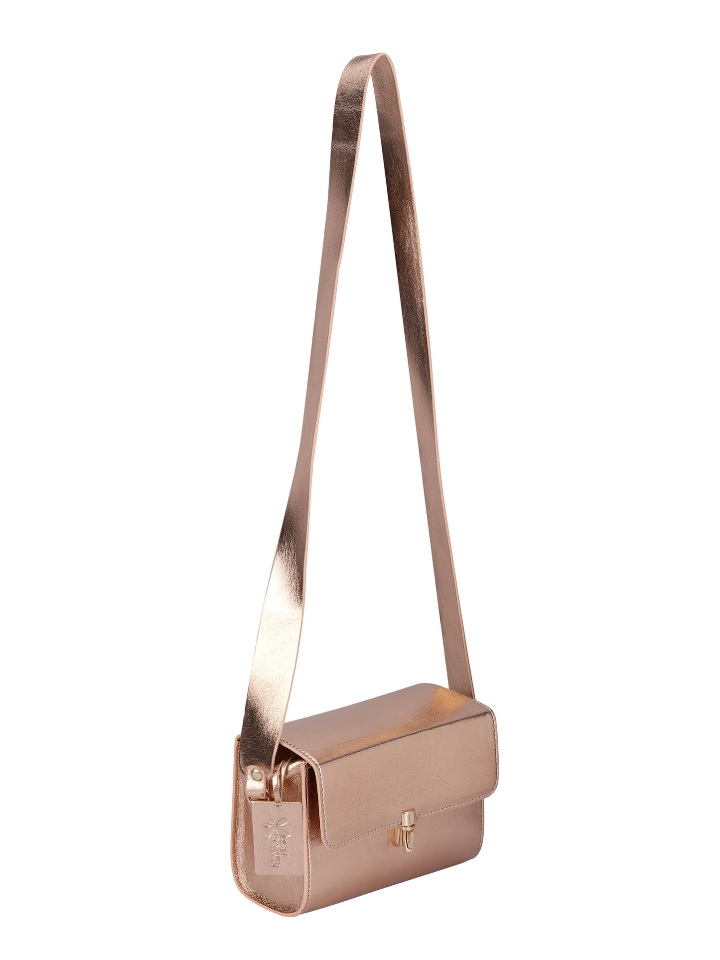 Amica Slexia Women’s Rose Gold Metallic Sling Bag