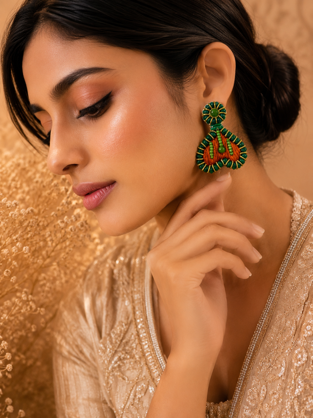 Amicaslexia Handmade Boho Beaded Statement Earrings