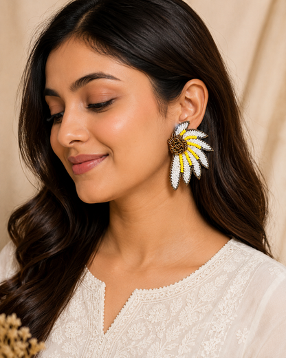 Amica Slexia Elegant Daisy Flower Earrings