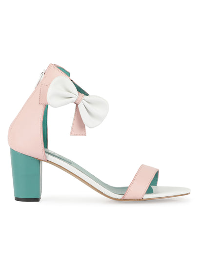 Peach with Olive Green 3-inches Heels