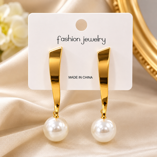Dazelio Women's Premium Pearl Drop Earrings