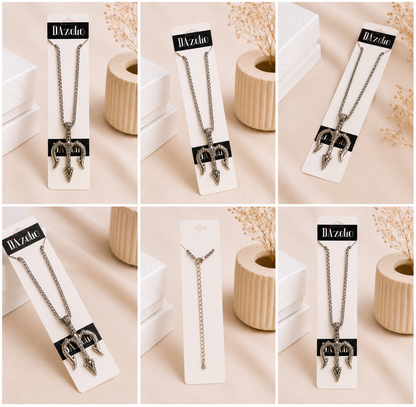 Dazelio Silver Trident Pendant Necklace for Men