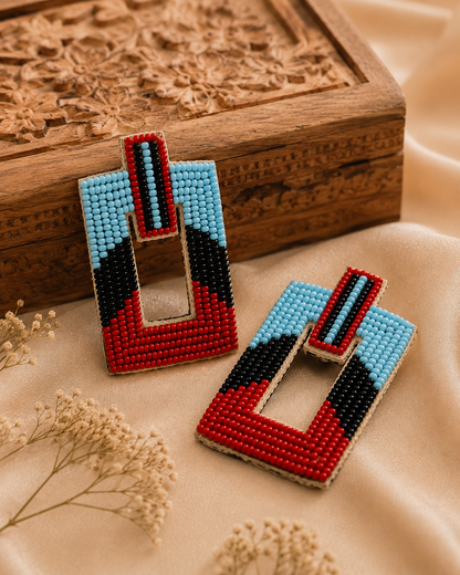Amicaslexia Handmade Beaded Statement Earrings