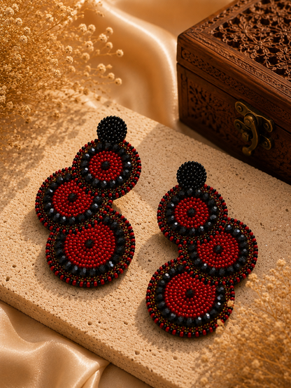 AmicaSlexia Scarlet Noir Beaded Statement Earrings