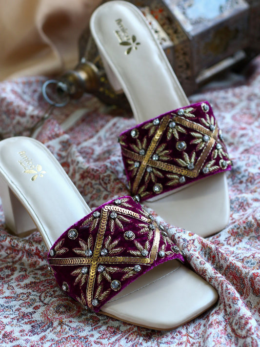 Magenta Hand Crafted Lady Heels