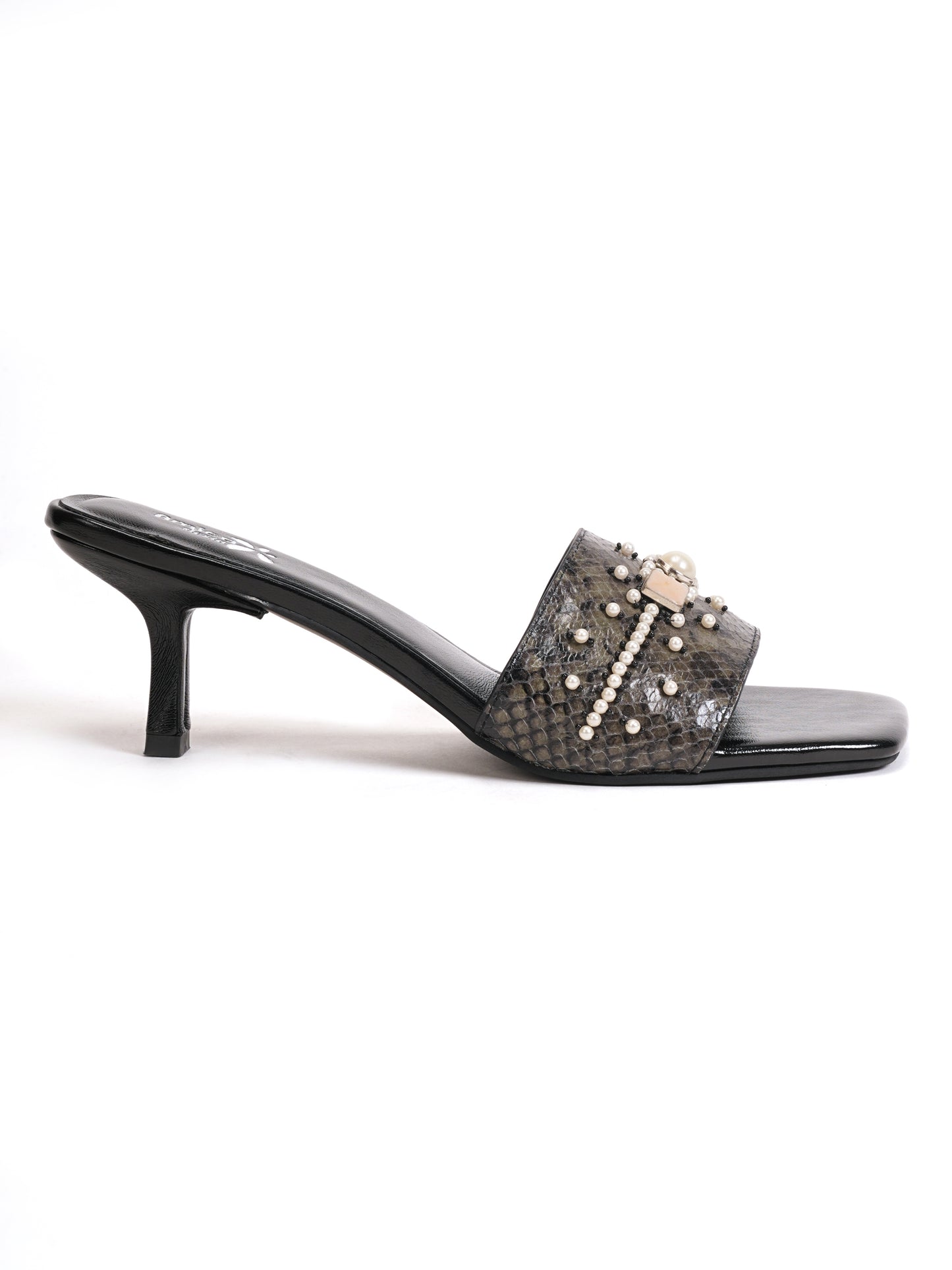 Amica Slexia Women’s Black Embellished Slip-On Flats