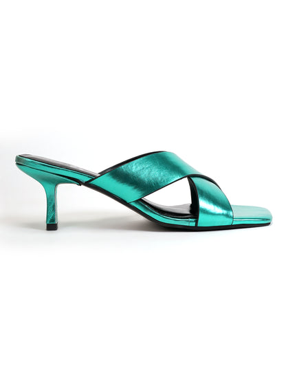 Amica Slexia Women’s Metallic Green Heels