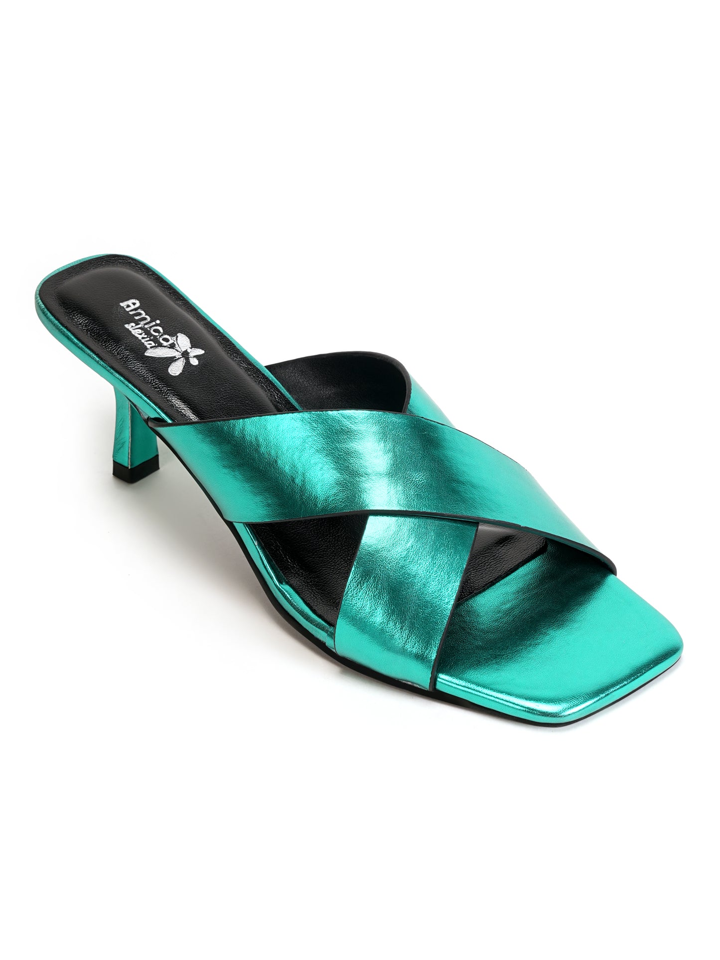 Amica Slexia Women’s Metallic Green Heels