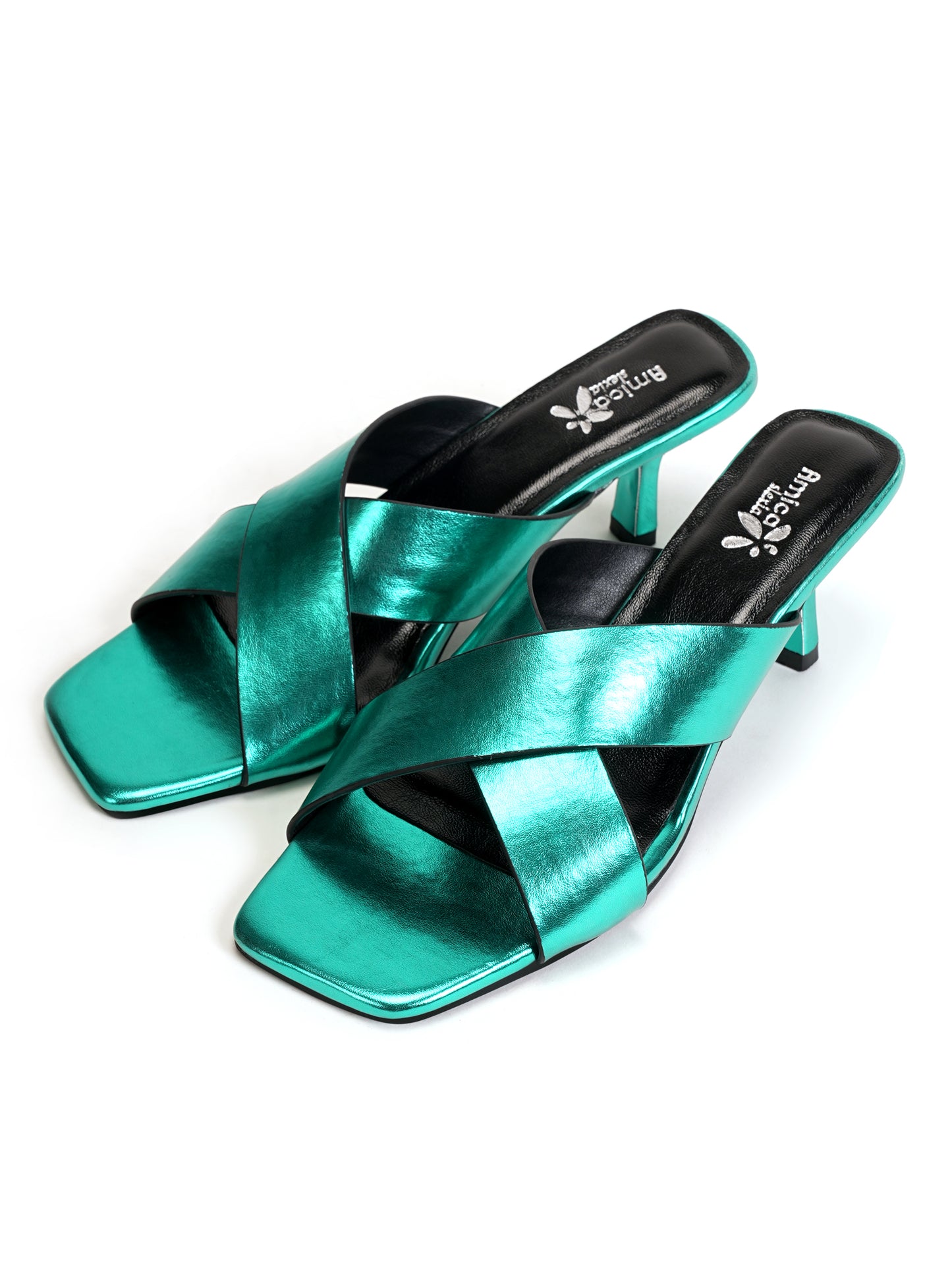 Amica Slexia Women’s Metallic Green Heels